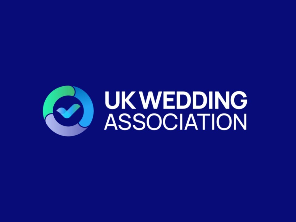 UK Wedding Association logo on dark blue background