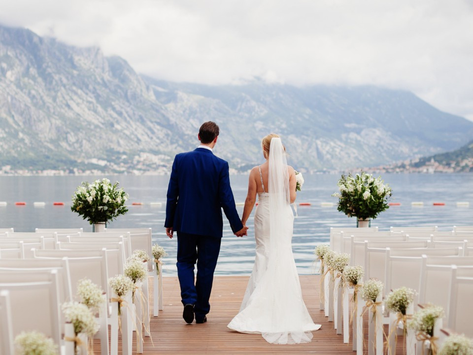 A destination wedding ceremony