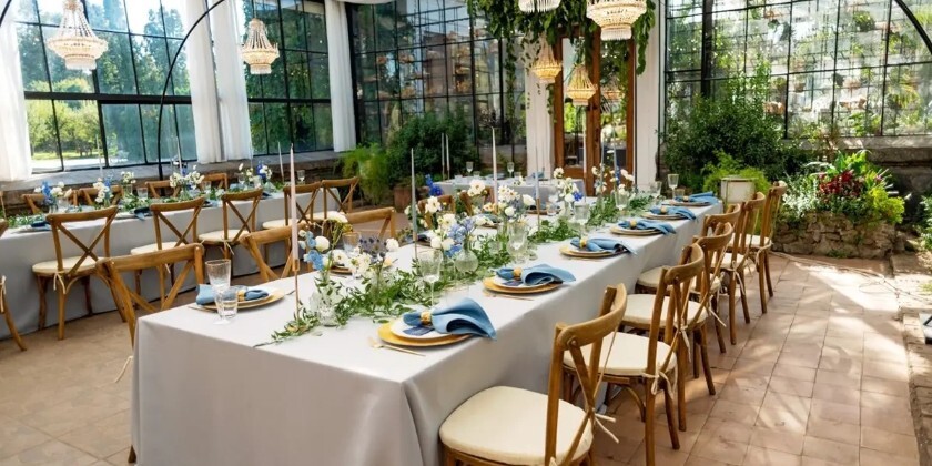 A table set up by Millie Miles event hire