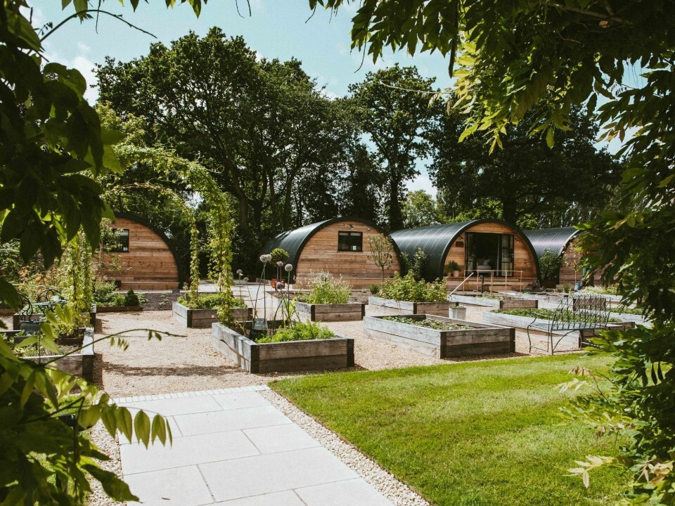 Exterior of the Pyggy wedding accommodation at Silchester Farm