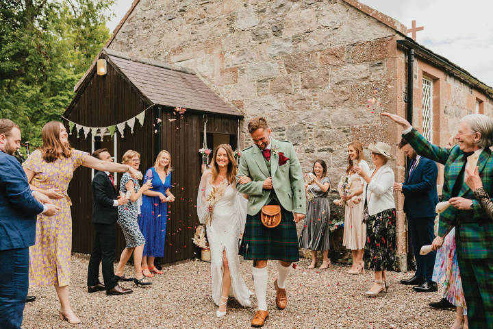 Leaving the kirk at Clova as man and wife