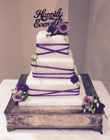 Traditional stacked wedding cake