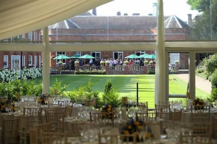 The Jockey Club Rooms with a marquee on the lawn