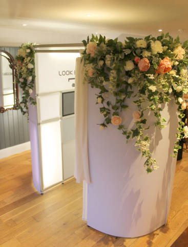 Flower Power Photobooth (handmade silk flower garlands)