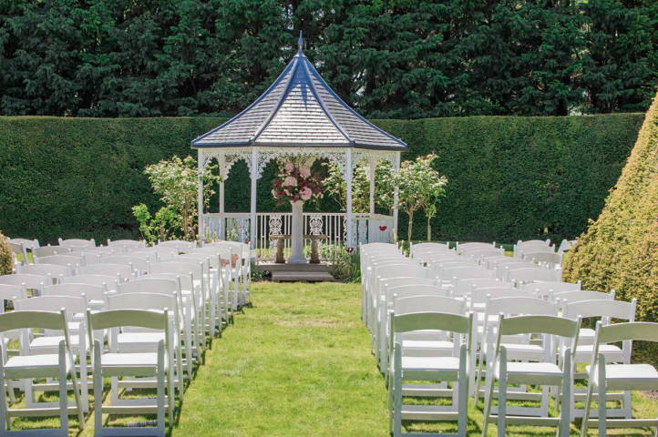 Enchanting Outdoor Ceremony Area at Hockwold Hall