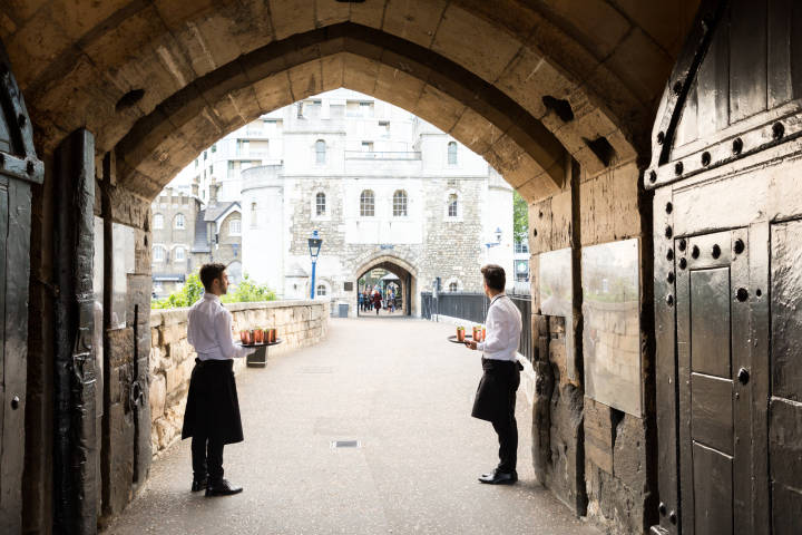 West gate entrance to the Tower of London
