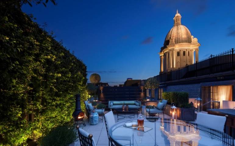 Outdoor area at the Rosewood Hotel London