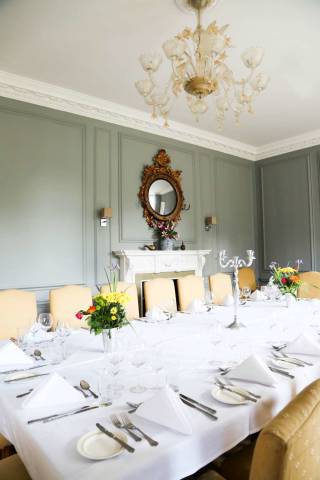 Wedding Breakfast set up in The Morning Room