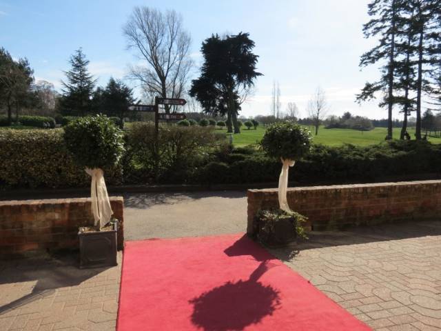 Red carpet at Sand Martins Golf Club, Venues in Berkshire