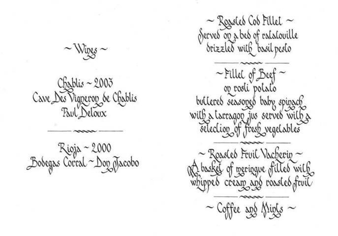 Mike Courtenay Wedding Calligraphy, Stationery in Essex