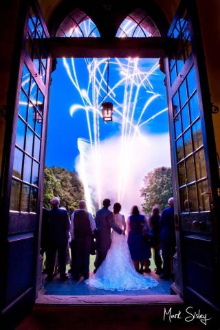 Wedding Fireworks at Clearwell Castle