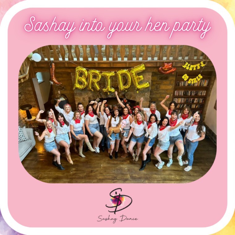 Ladies having fun at a Last Rodeo hen party dance class