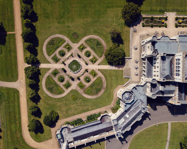 A view of the Italian Gardens at Ashridge House