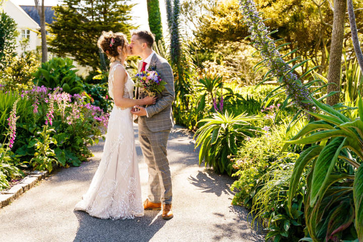 Bespoke lace and oyster satin wedding dress made to measure by Rachel Lamb Design designer dressmaker in Cambridgeshire