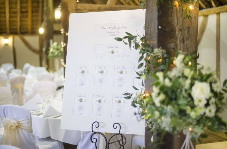Norton Park Wedding Breakfast in Hampshire Barn