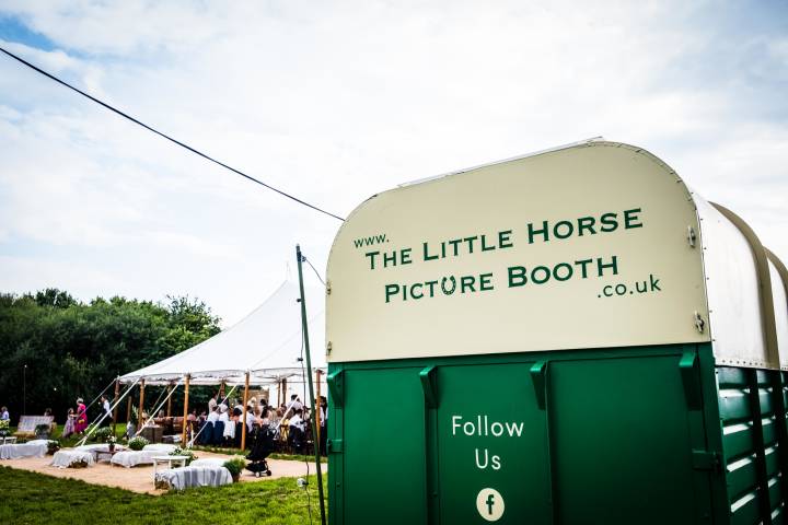 The Little Horse Picture Booth green trailer
