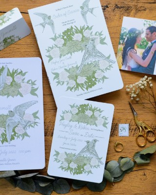 Songbird wedding stationery