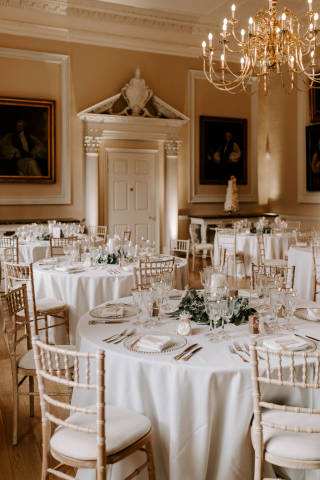 Luxury wedding breakfast at Fulham Palace