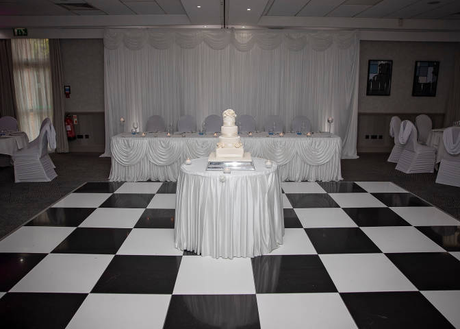 Cake presented wedding venue