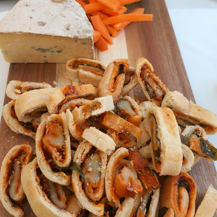 A popular choice for our graze boards sundried tomato & spinach whirls