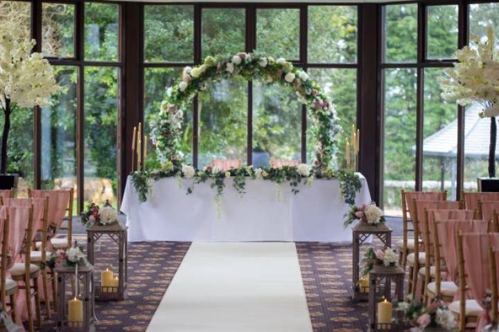 Ceremony seating setup