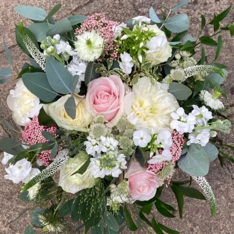 A beautiful, natural Summer bridal bouquet, typical Kate Finegan Floral Design style. I specialise in Wedding flowers but also offer all aspects of floristy including a delivery service.