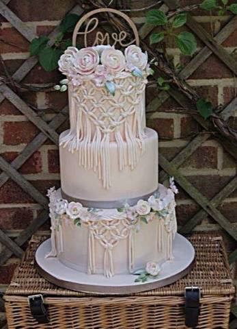 Boho Chic Wedding Cake