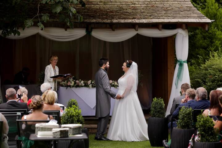 Garden wedding ceremony at Egypt Mill