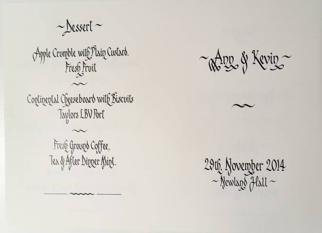 Mike Courtenay Wedding Calligraphy Stationery in Essex
