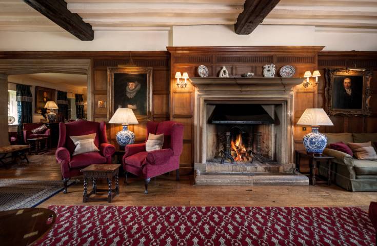 A relaxed setting with log fires