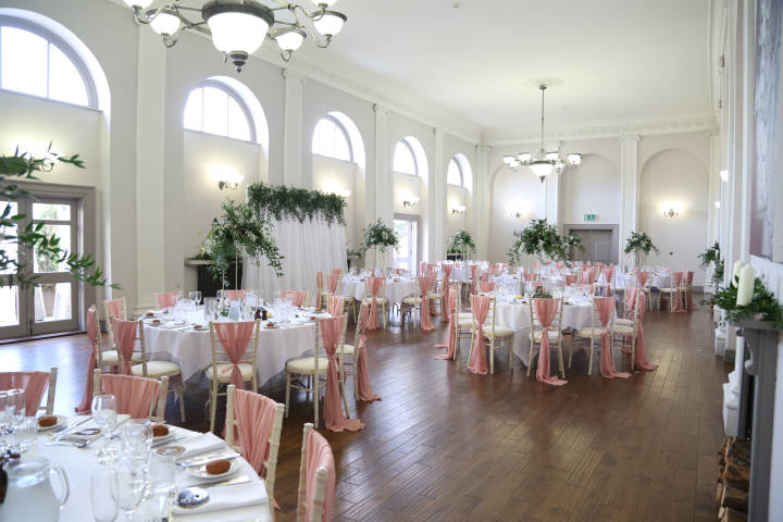 Wedding breakfast setting from Fabulous Functions UK Venue Decor & Furniture Hire in Wiltshire