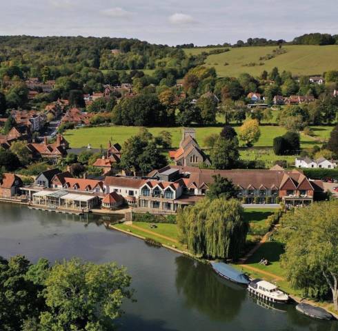 River side view at The Swan At Streatley Venues in Berkshire