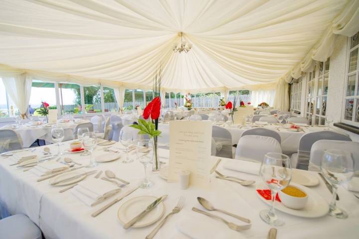 Marquee Wedding Venue in Cornwall, The Carlyon Bay Hotel