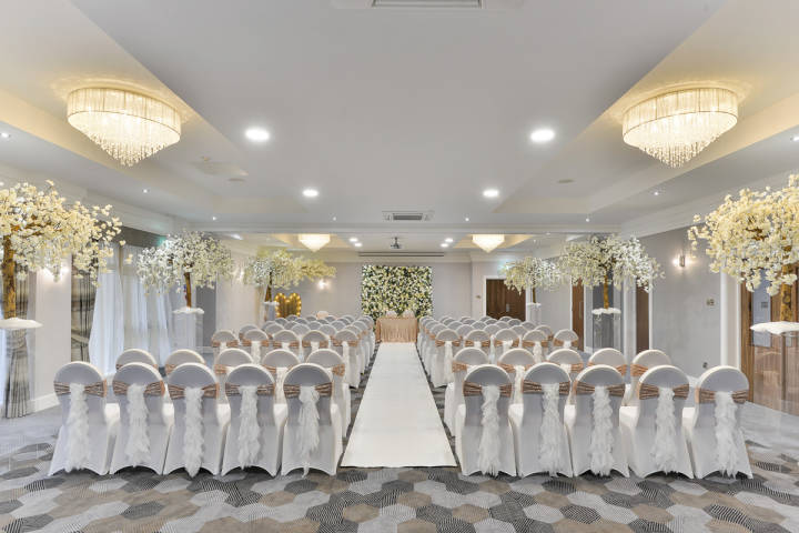Civil Ceremony in the Hopwood Suite for up to 140 Guests