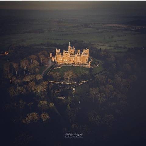 Ariel view of Belvoir Castle,Venues in Leicestershire