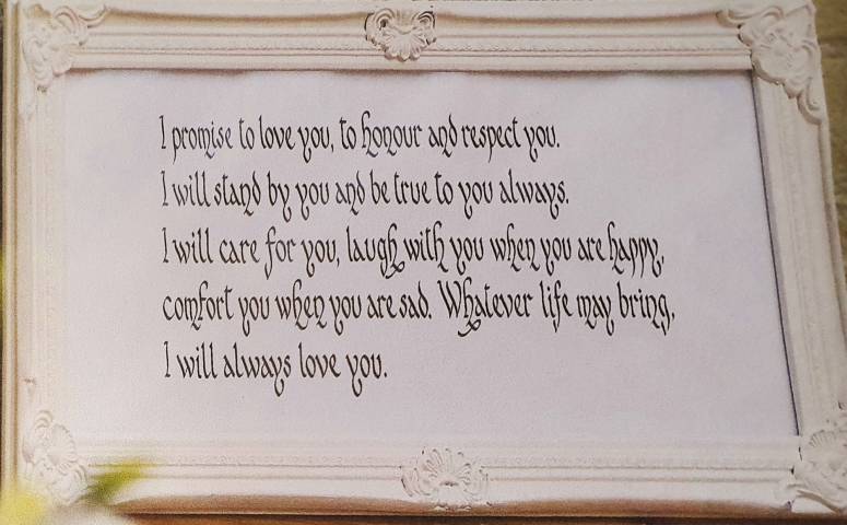 Mike Courtenay Wedding Calligraphy Stationery in Essex