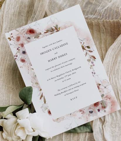 Floral Wedding Stationery Stationery in Shropshire