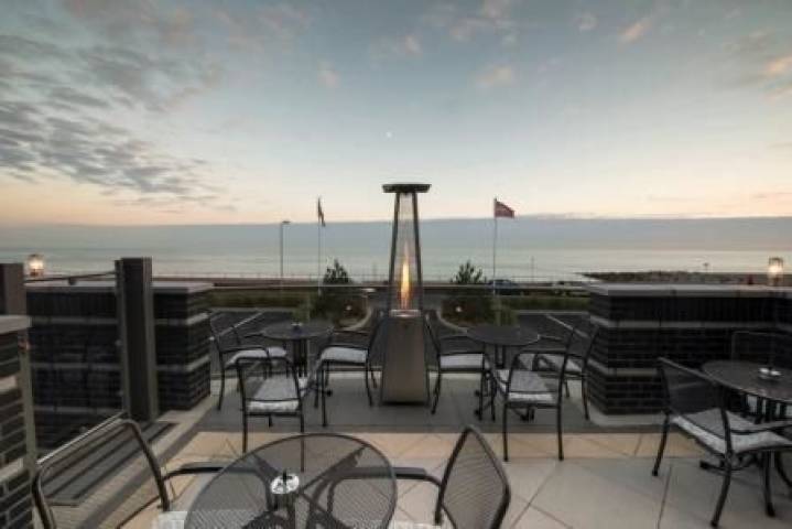 Coastal view from Hythe Imperial Hotel in Kent