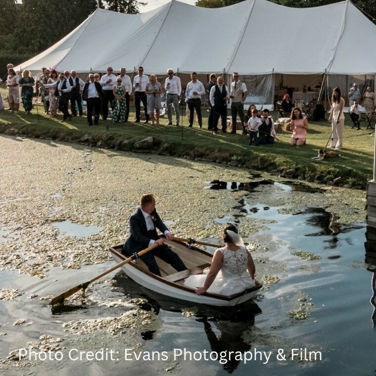 Lakeside and marquee wedding venue