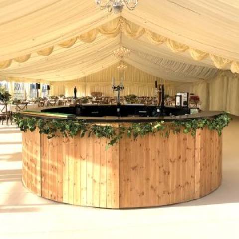 Circular bar in dinner area