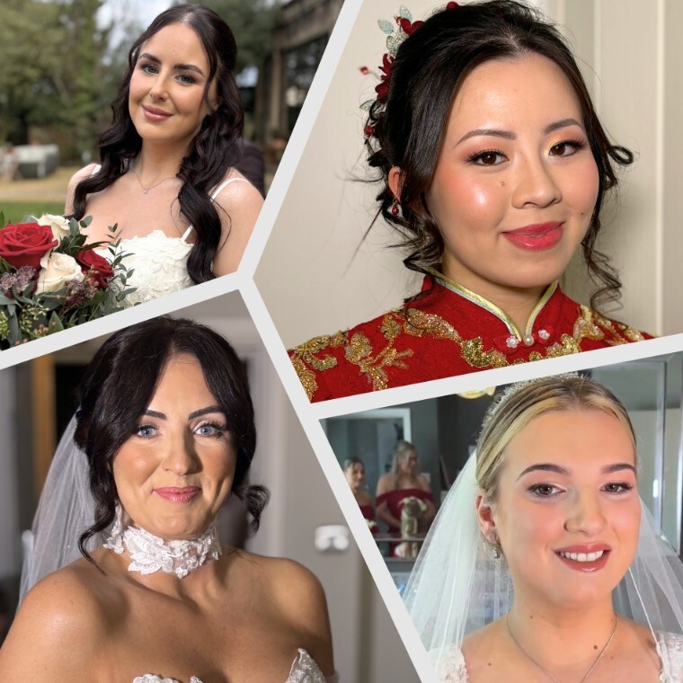 Fresh glowing bridal makeup 