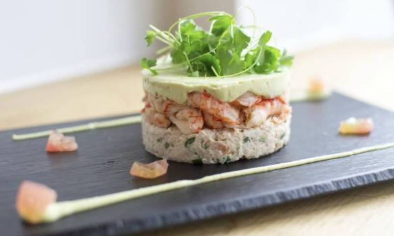 Crab, crayfish and avocado tian