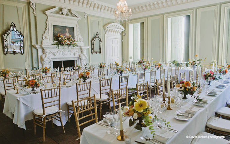 Wedding breakfast room in Shropshire 