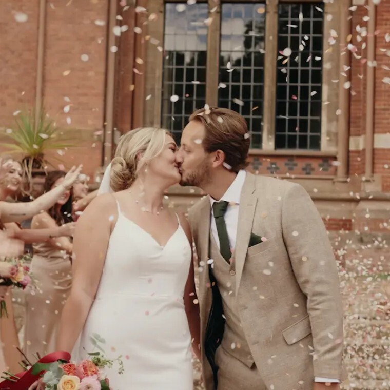 Jake & Amy outside Kelham Hall 