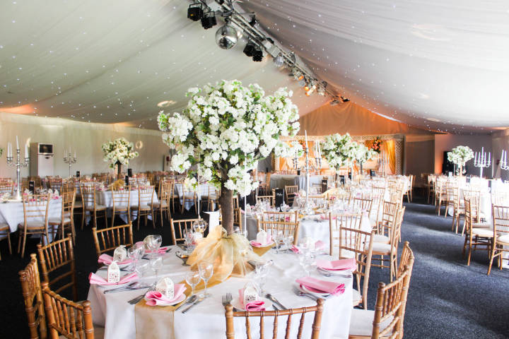 The Conservatory - Luton Hoo Walled Garden - table decorations