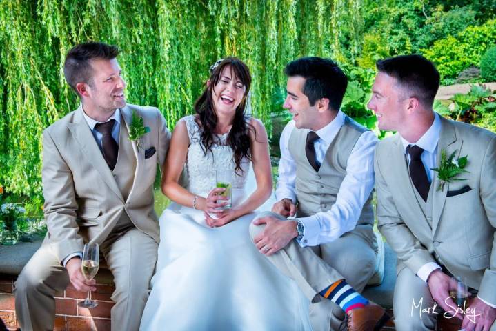Laughter all around at this Buckinghamshire wedding