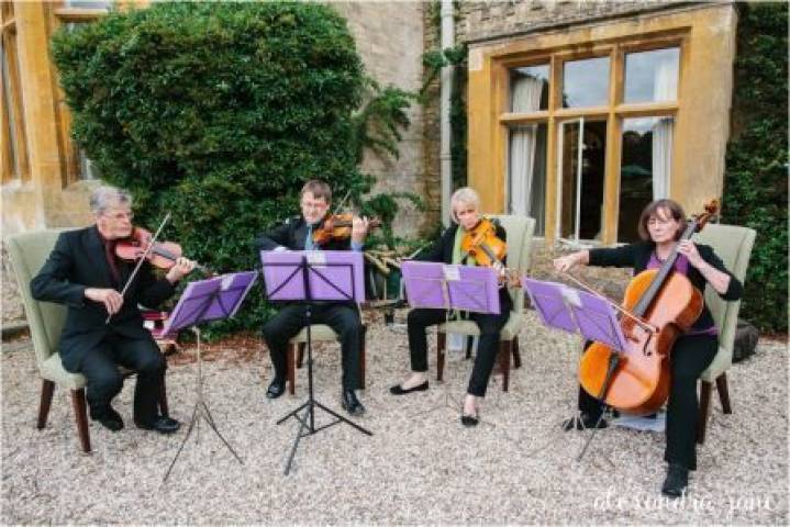 The Cotswold Ensemble Wedding & Reception Music at Lords of the Manor Upper Slaughter, (Alexandra Jane Photography)