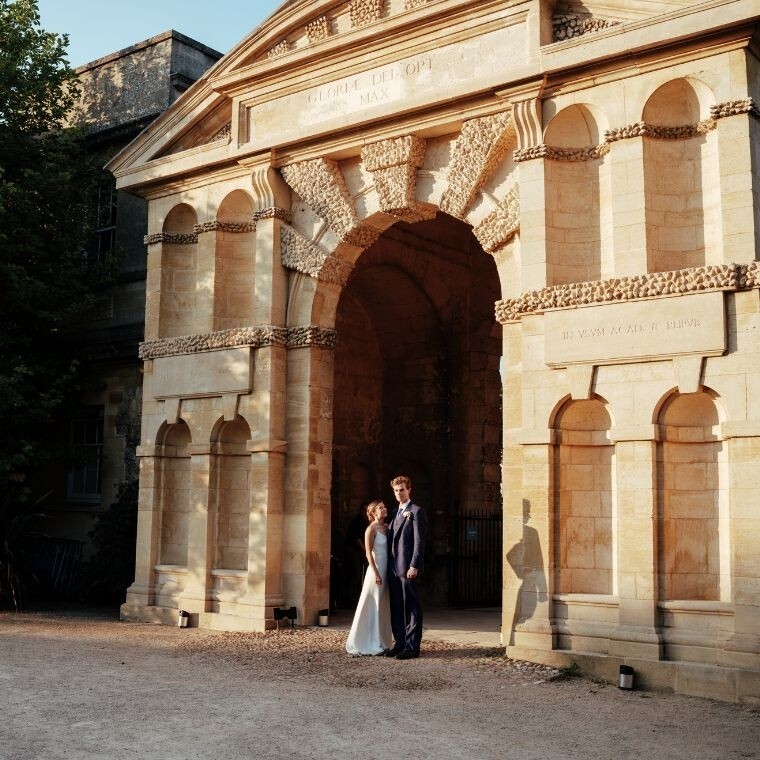 Couple beneath the Danby Arch