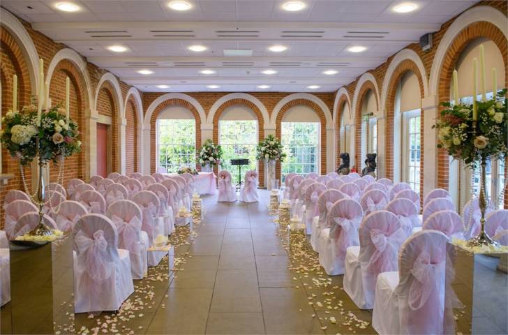 Wedding ceremony elegant room