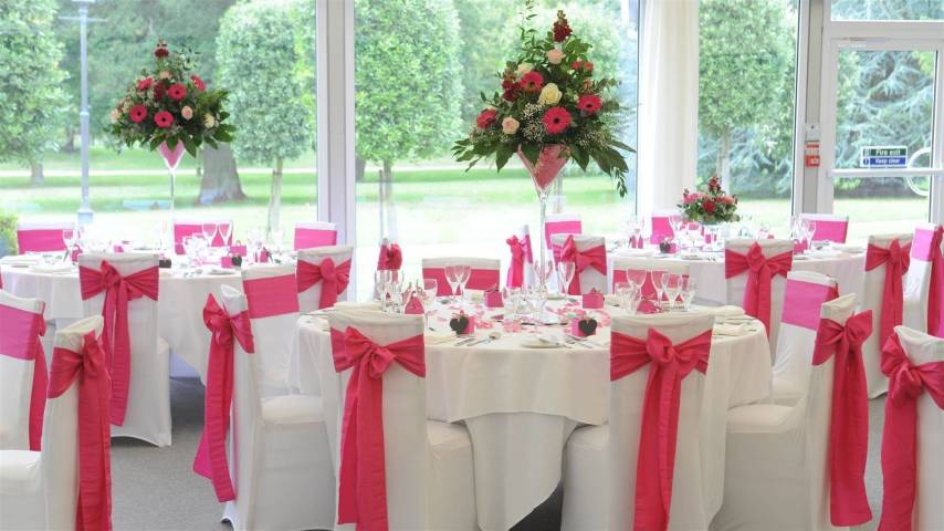 Thursford Garden Pavilion Pink Wedding